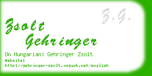 zsolt gehringer business card